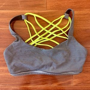 lululemon Free To Be Wild Bra grey stripe, size 6